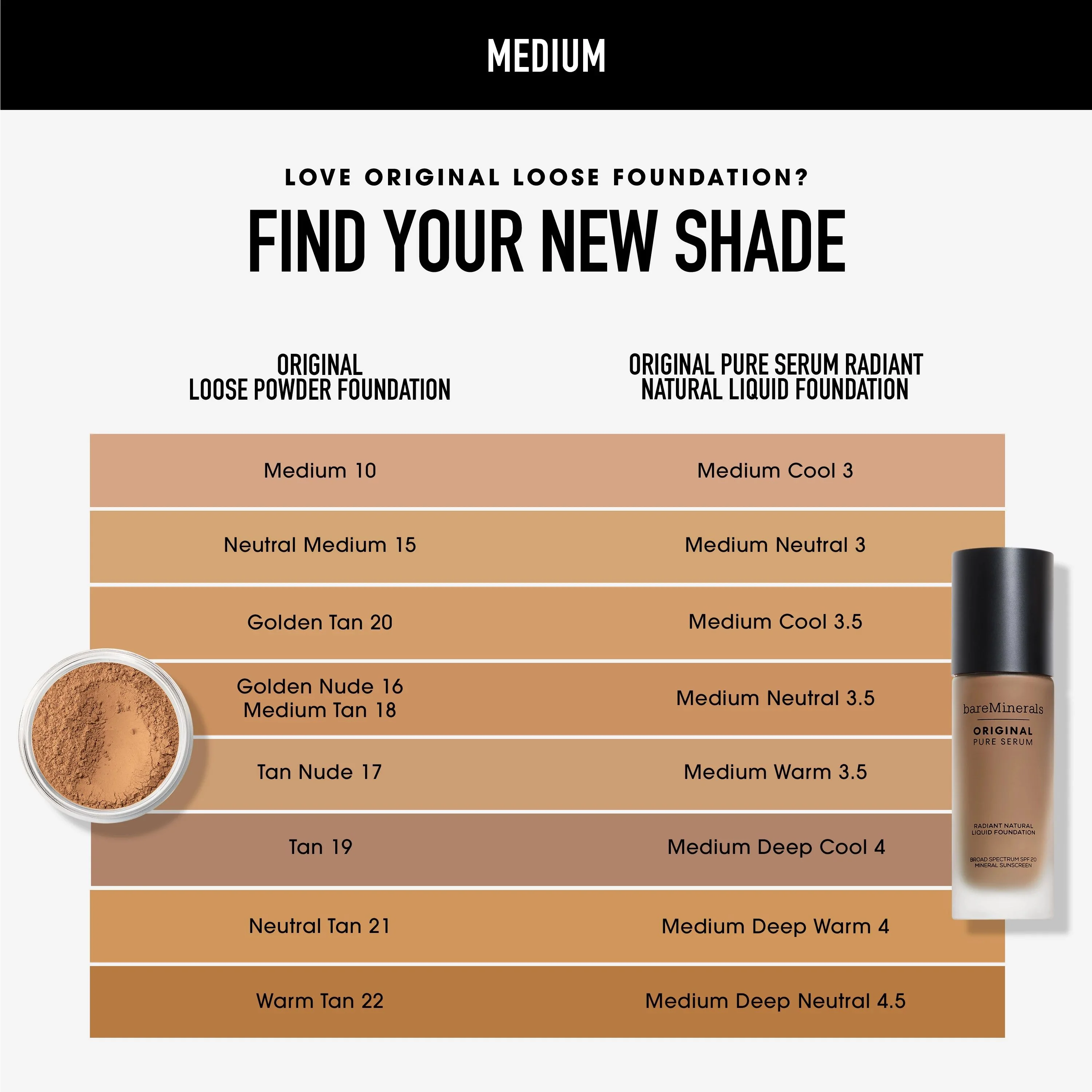 ORIGINAL Pure Serum Radiant Natural Liquid Foundation Mineral SPF 20 - Image 116